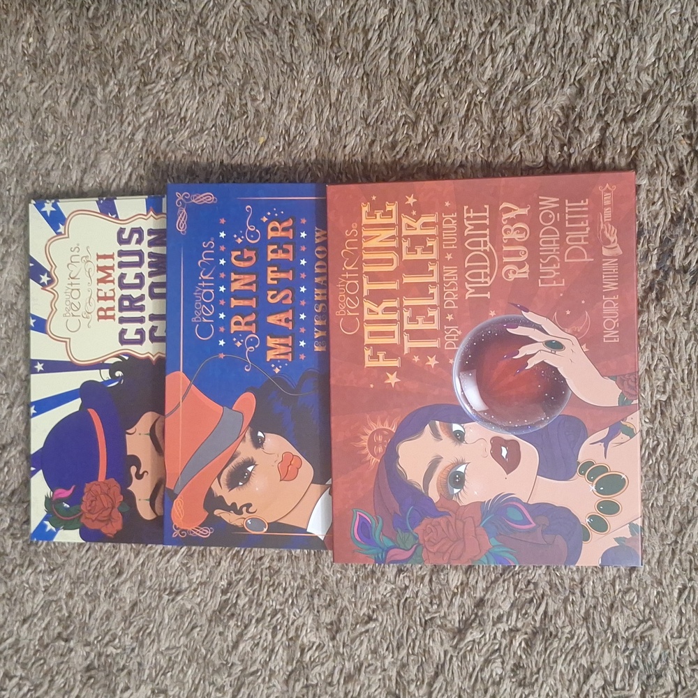 Set of 3 Beauty Creations Remi Circus Clown Eyeshadow Palettes